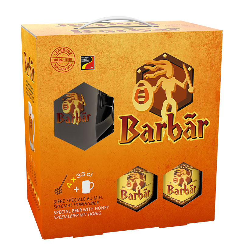 Barbar Honey 4*0,33L+pohár ajándékcsomag