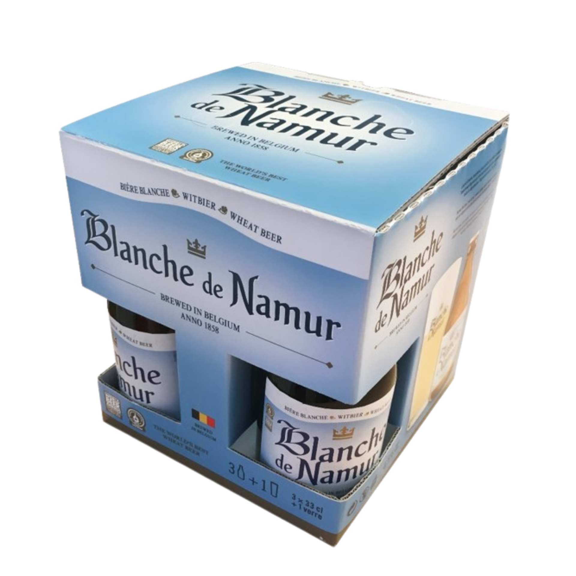 Blanche de Namur 3*0,33L+pohár ajándékcsomag Blanche de Namur 3*0,33L+pohár ajándékcsomag