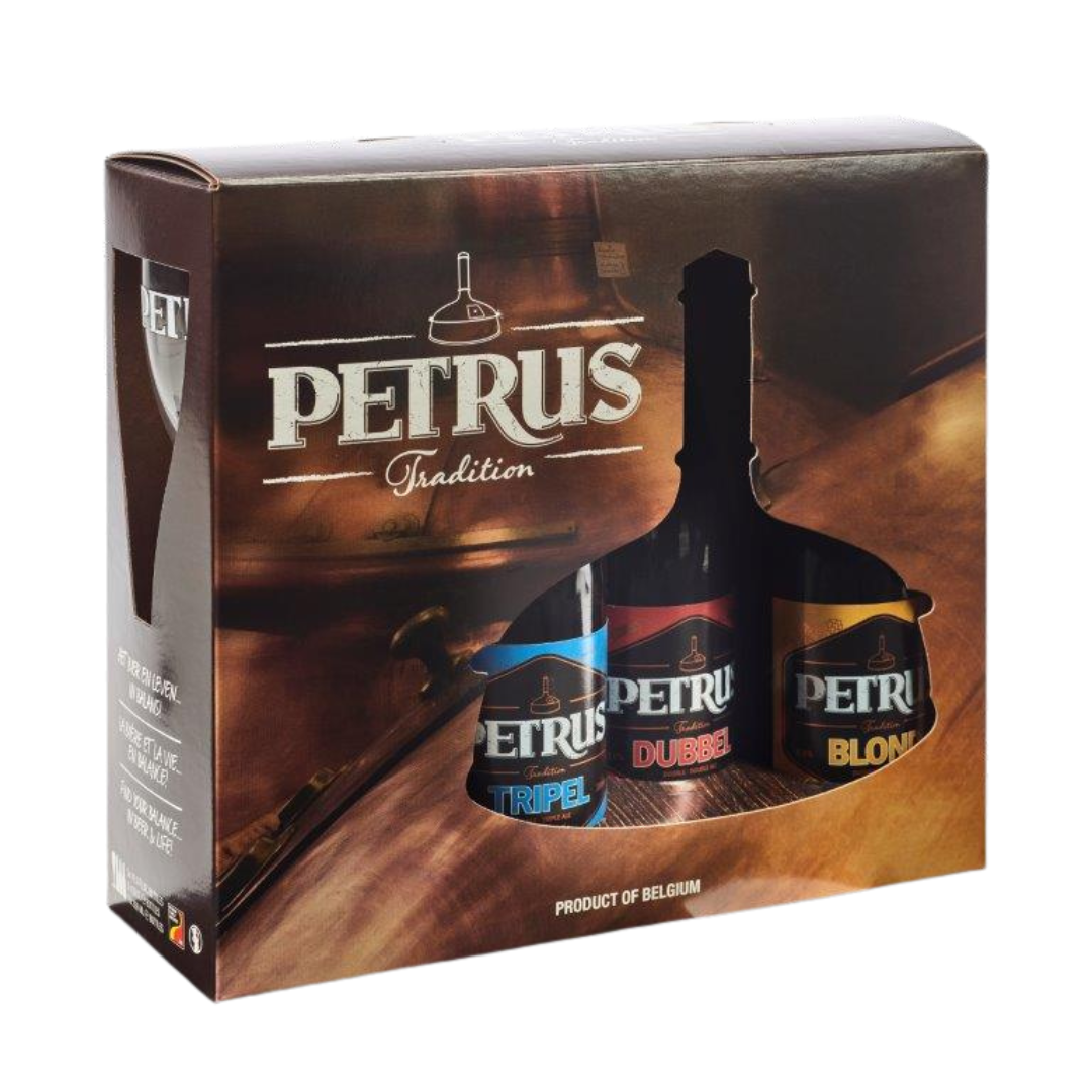 Petrus Tradition 3*0,33L+pohár ajándékcsomag Petrus Tradition 3*0,33L+pohár ajándékcsomag