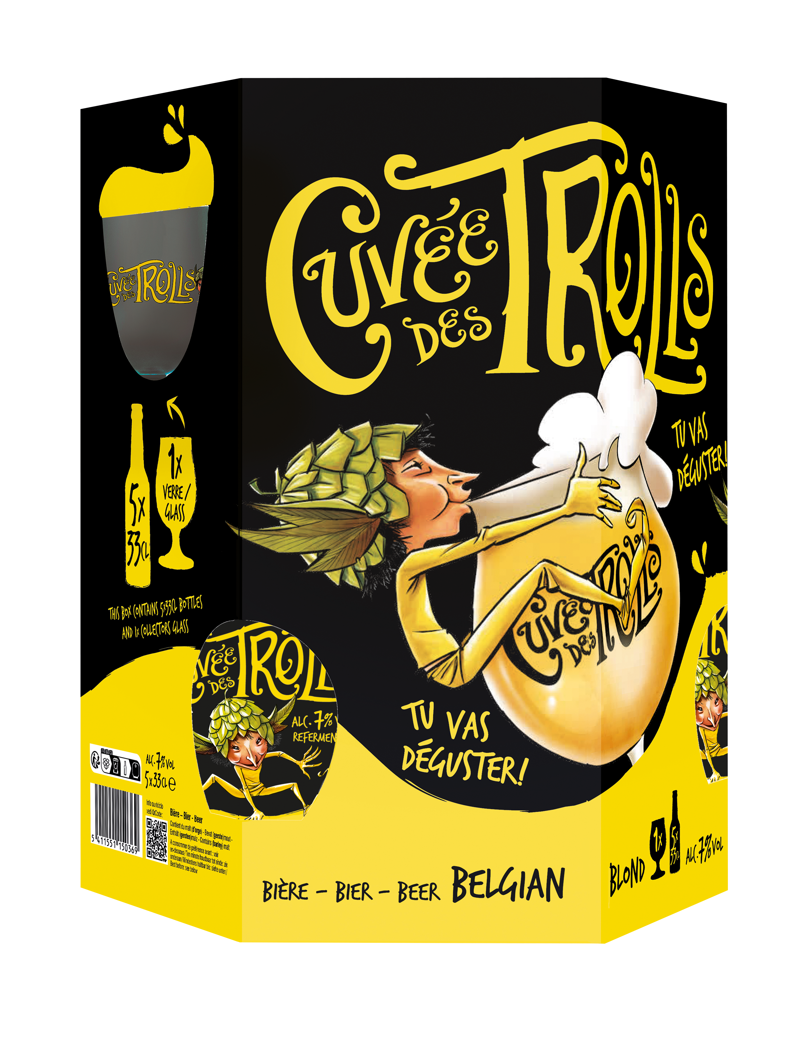 Cuvée des Trolls 5*0,33L+pohár ajándékcsomag Cuvée des Trolls 5*0,33L+pohár ajándékcsomag