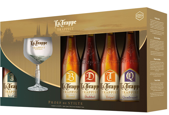 La Trappe 5*0,33L+pohár ajándékcsomag La Trappe 5*0,33L+pohár ajándékcsomag