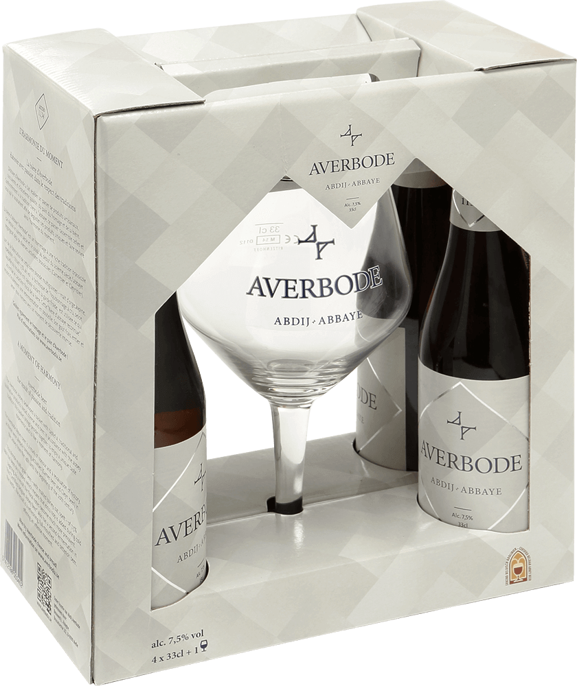 Averbode 4*0,33L+pohár ajándékcsomag