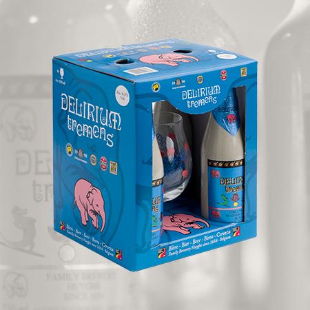 Delirium Tremens 4*0,33L+pohár ajándékcsomag
